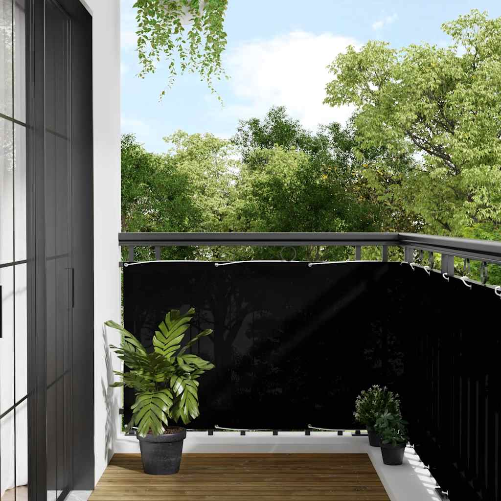 Paravento per balcone Vidaxx 90x700 cm 100% poliestere oxford nero