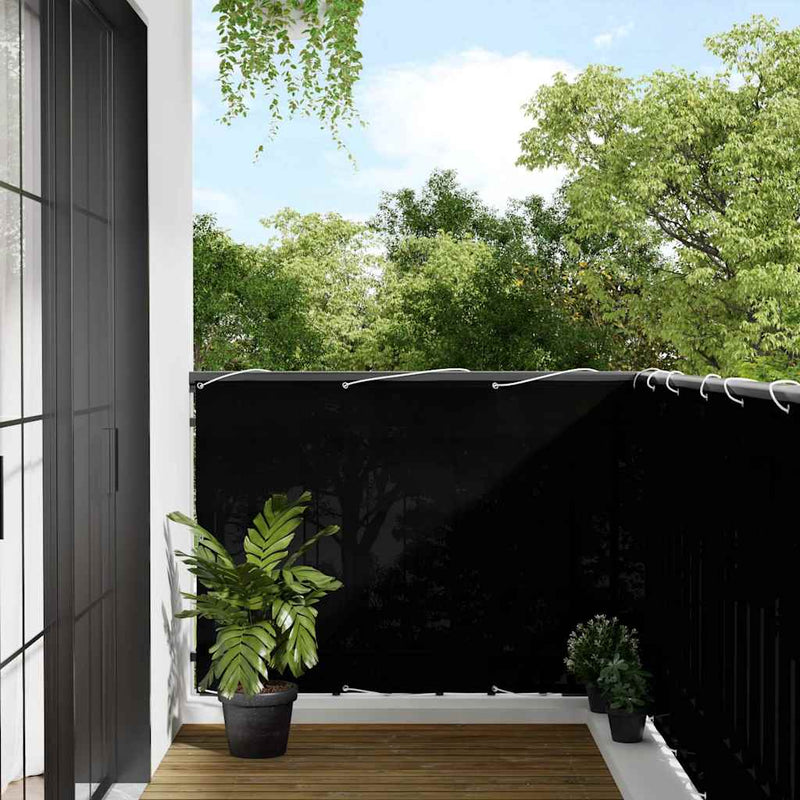 Paravento per balcone Vidaxx 120x1000 cm 100% poliestere oxford nero