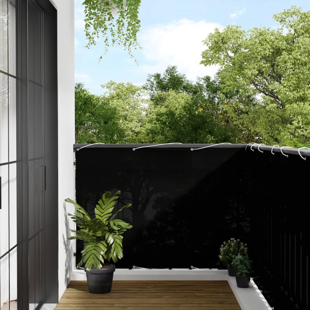 Paravento per balcone Vidaxx 120x1000 cm 100% poliestere oxford nero