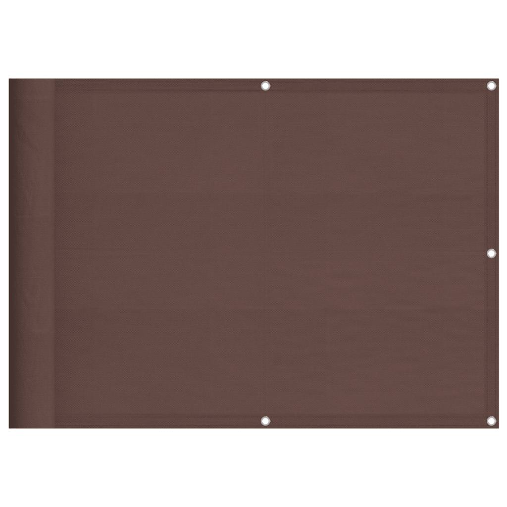 Vidaxx balcony screen 75x1000 cm 100% oxford polyester brown