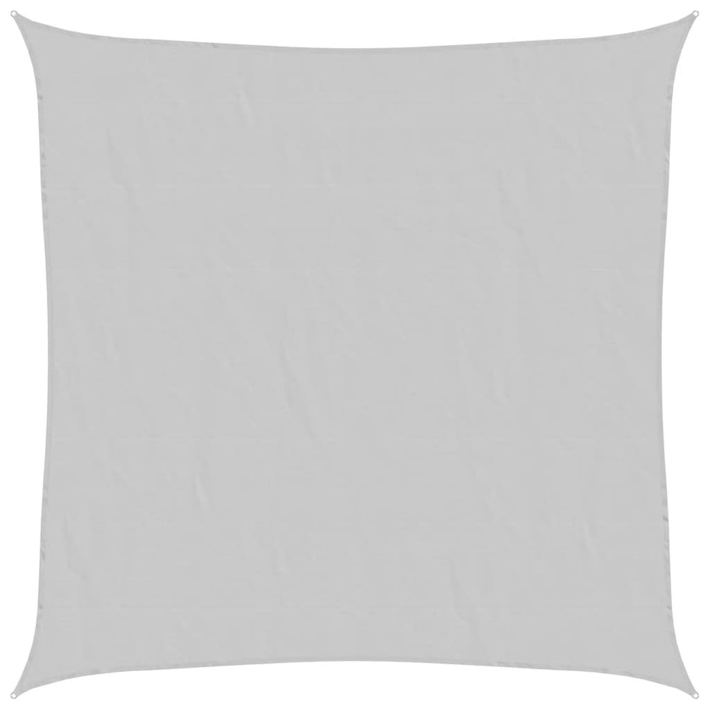 Vela de sol vidaxl 5x5 m 100% poliéster oxford gris claro