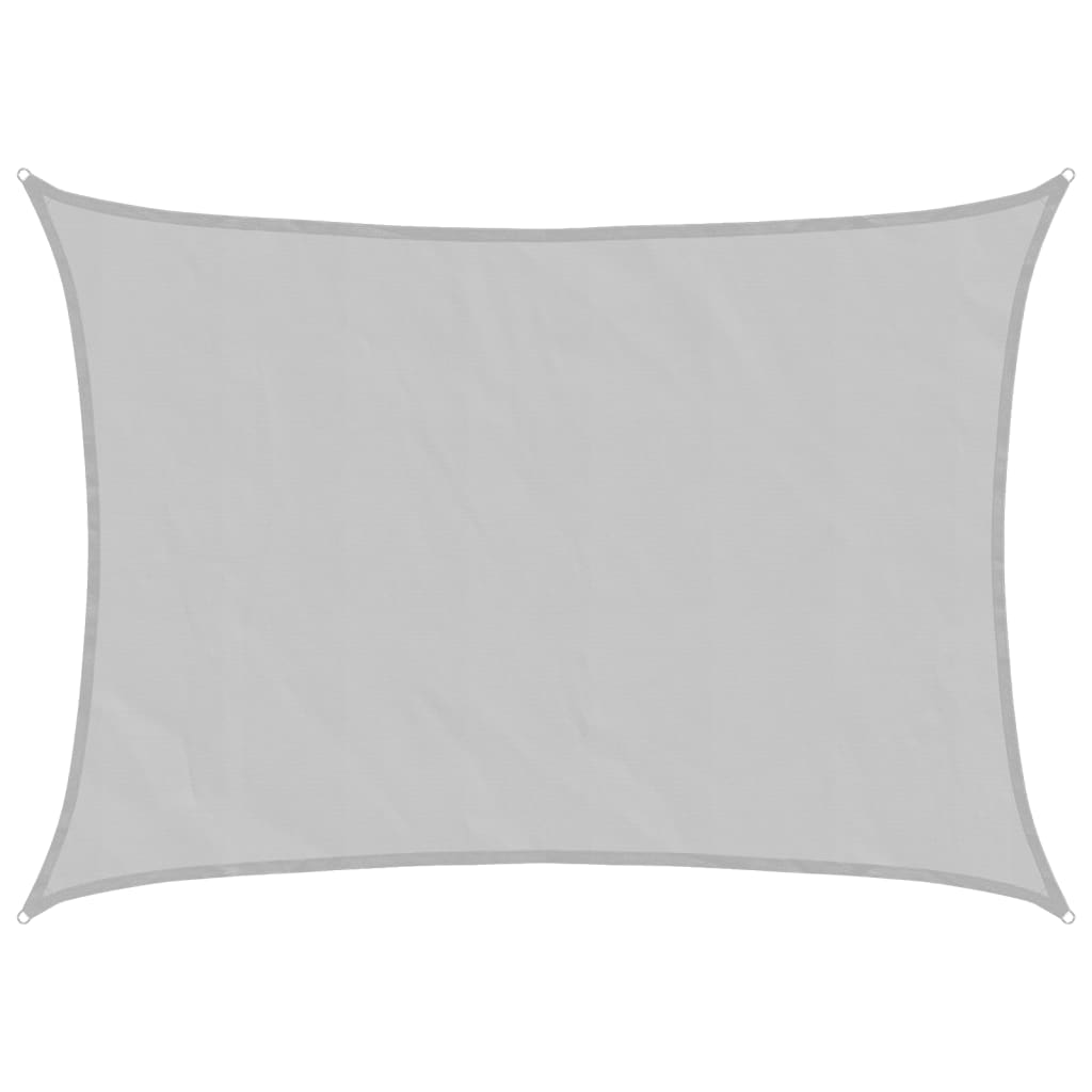 Vela de sol vidaxl 7x5 m 100% poliéster oxford gris claro