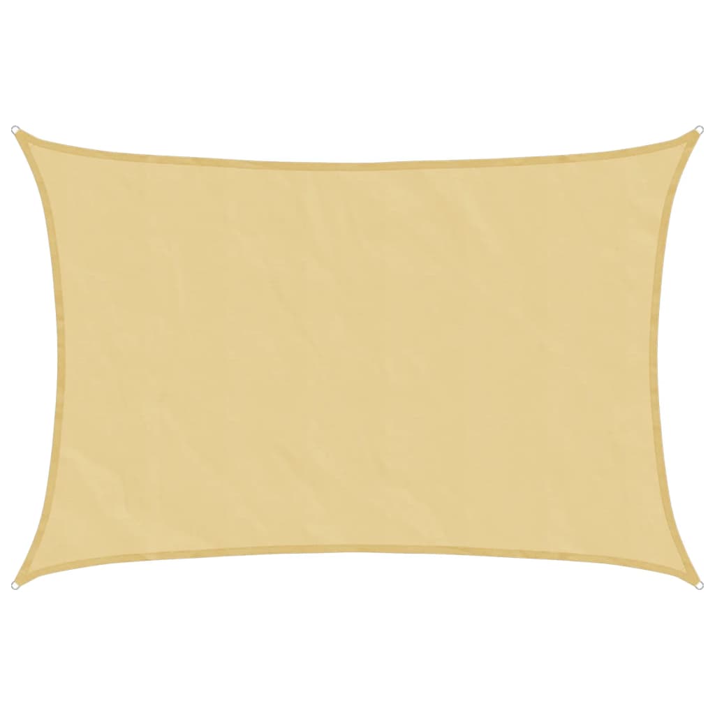 Vidaxl Zonnezeil 4.5x3.5 m 100% Polyester Oxford Sand -Coled