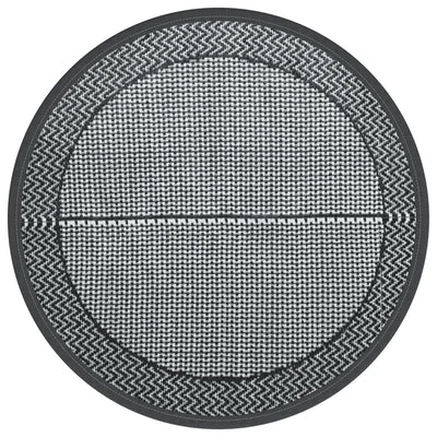 Vidaxl afuera de la alfombra Ø120 cm Polypropene Gray