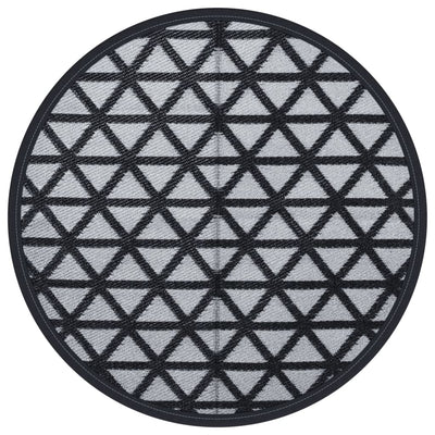 Vidaxl Outside Rug Ø 160 cm Polypropene Nero