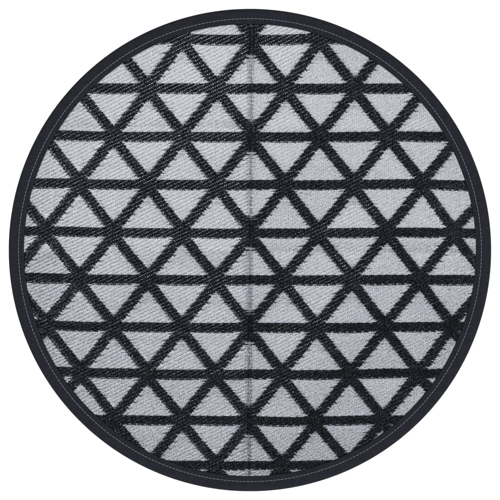 Vidaxl Outside Rug Ø 160 cm Polypropene Nero