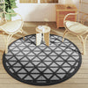Vidaxl Outside Rug Ø 160 cm Polypropene Nero