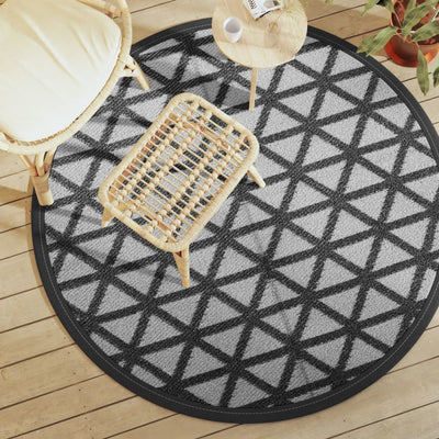 Vidaxl Outside Rug Ø 160 cm Polypropene Nero