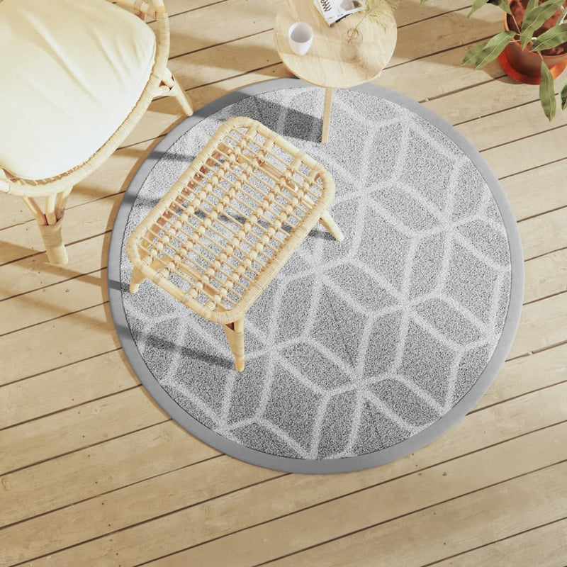 VIDAXL ESTERNO RAGGIO Ø120 cm Polypropene Grigio
