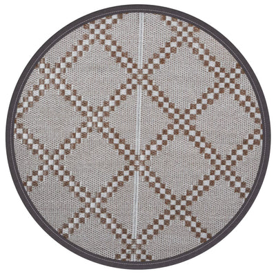 Vidaxl esterno tappeto Ø 120 cm Polypropene Brown