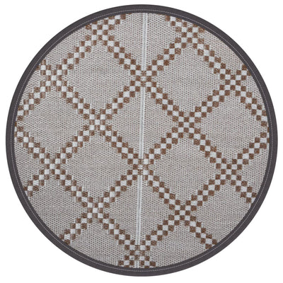 Vidaxl afuera de la alfombra Ø160 cm Polypropene Brown