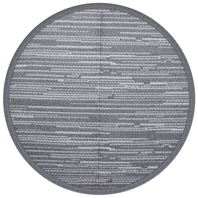Vidaxl afuera de la alfombra Ø120 cm Polypropene Gray