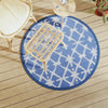 Vidaxl Outside Rug Ø120 cm Polipropeno Azul y Blanco