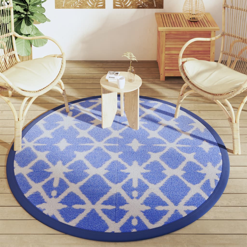 Vidaxl ESTERNO RAGGIO Ø160 cm Polypropene blu e bianco