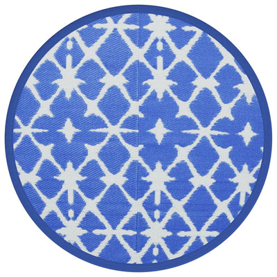 Vidaxl ESTERNO RAGGIO Ø200 cm Polypropene blu e bianco