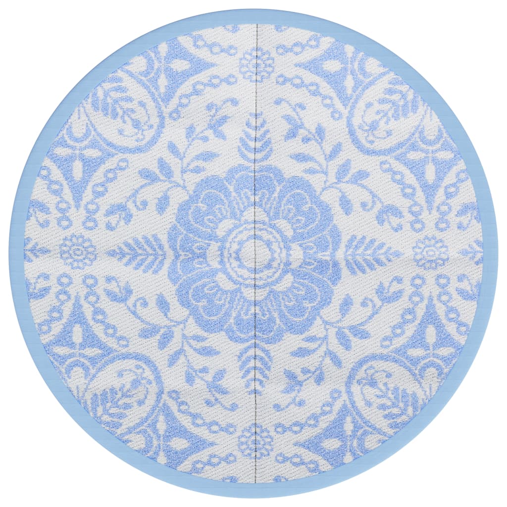 Vidaxl tappeto all'aperto Ø120 cm Polypropene Baby Blue