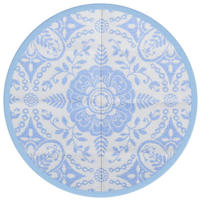 Alfombra al aire libre Vidaxl Ø120 cm Polypropene Baby Blue