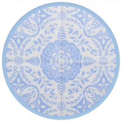 Alfombra al aire libre Vidaxl Ø160 cm polipropeno azul bebé