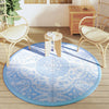 Alfombra al aire libre Vidaxl Ø160 cm polipropeno azul bebé