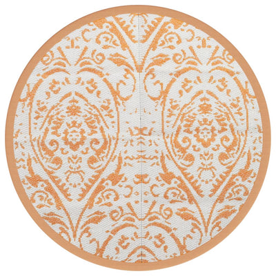 Vidaxl Outside Rug Ø160 cm Polypropene naranja y blanco