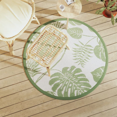 Vidaxl Outside Alfombra Ø 120 cm de polipropeno verde