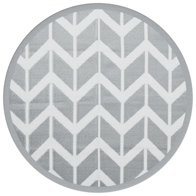 Vidaxl afuera de la alfombra Ø120 cm Polypropene Gray