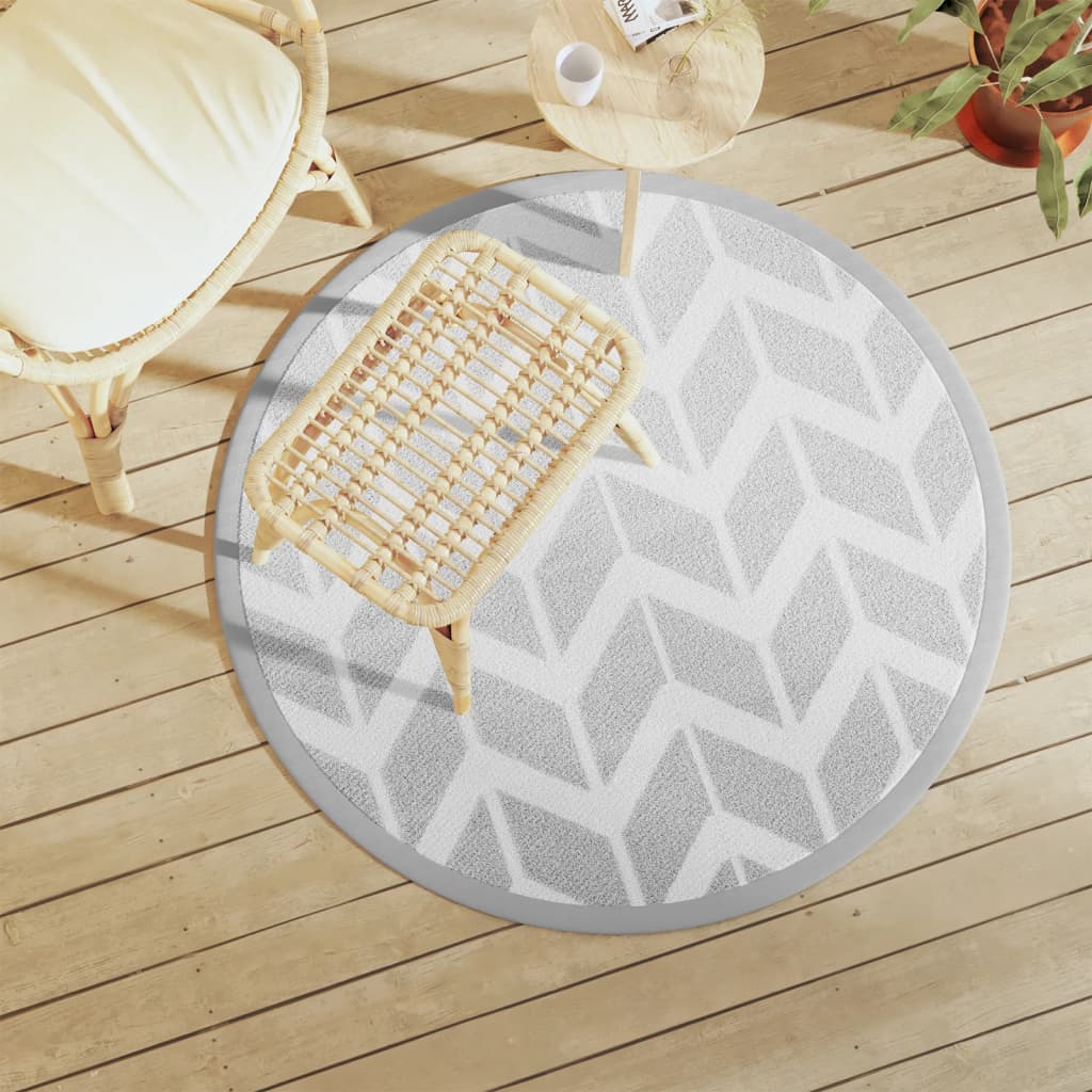 VIDAXL ESTERNO RAGGIO Ø120 cm Polypropene Grigio