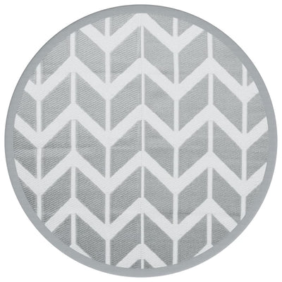 Vidaxl afuera de la alfombra Ø160 cm Polypropene Gray