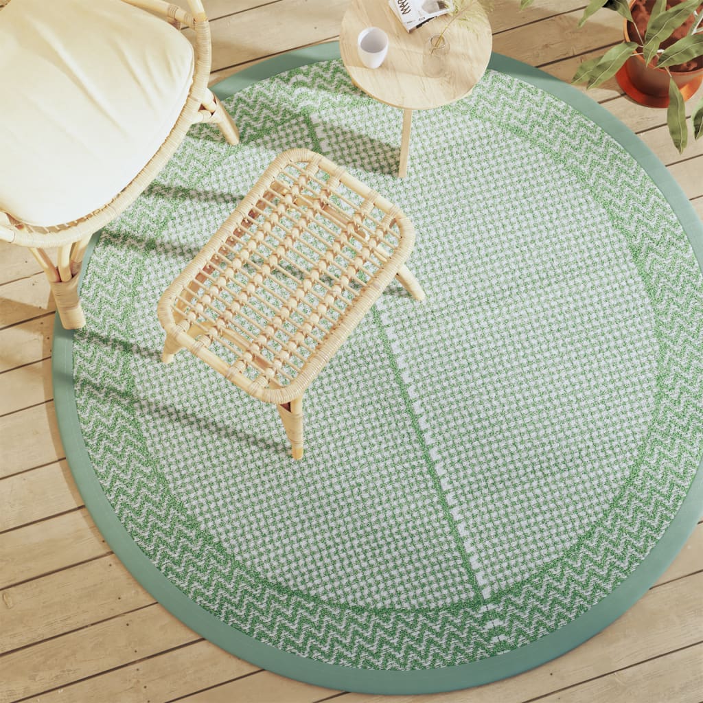 Vidaxl esterno tappeto Ø 160 cm in polipropene verde