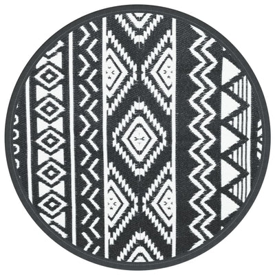 Vidaxl Outside Rug Ø 160 cm Polypropene Nero