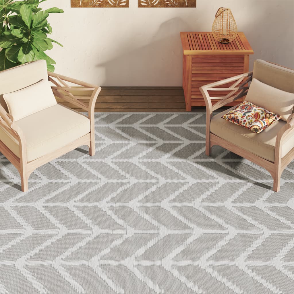 Vidaxl tappeto all'aperto 190x290 cm pp grigio