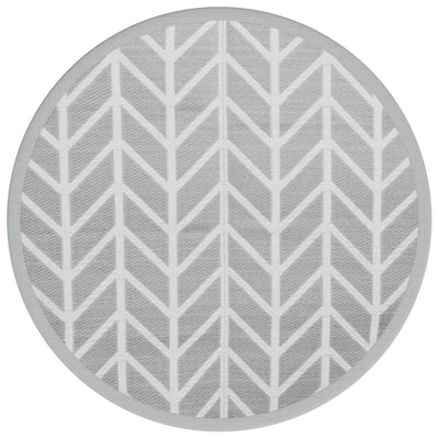 Vidaxl afuera de la alfombra Ø120 cm Polypropene Gray