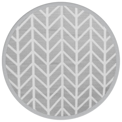 Vidaxl Fuera de la alfombra exterior Ø 160 cm gris polipropeno