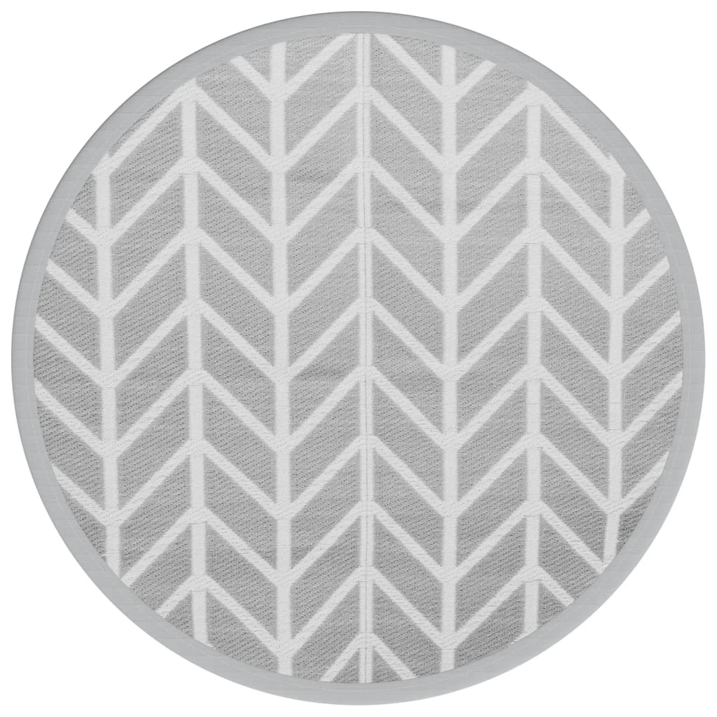 Vidaxl esterno tappeto Ø 160 cm in polipropene grigio