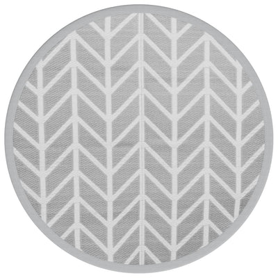 Vidaxl afuera de la alfombra Ø 200 cm gris polipropeno
