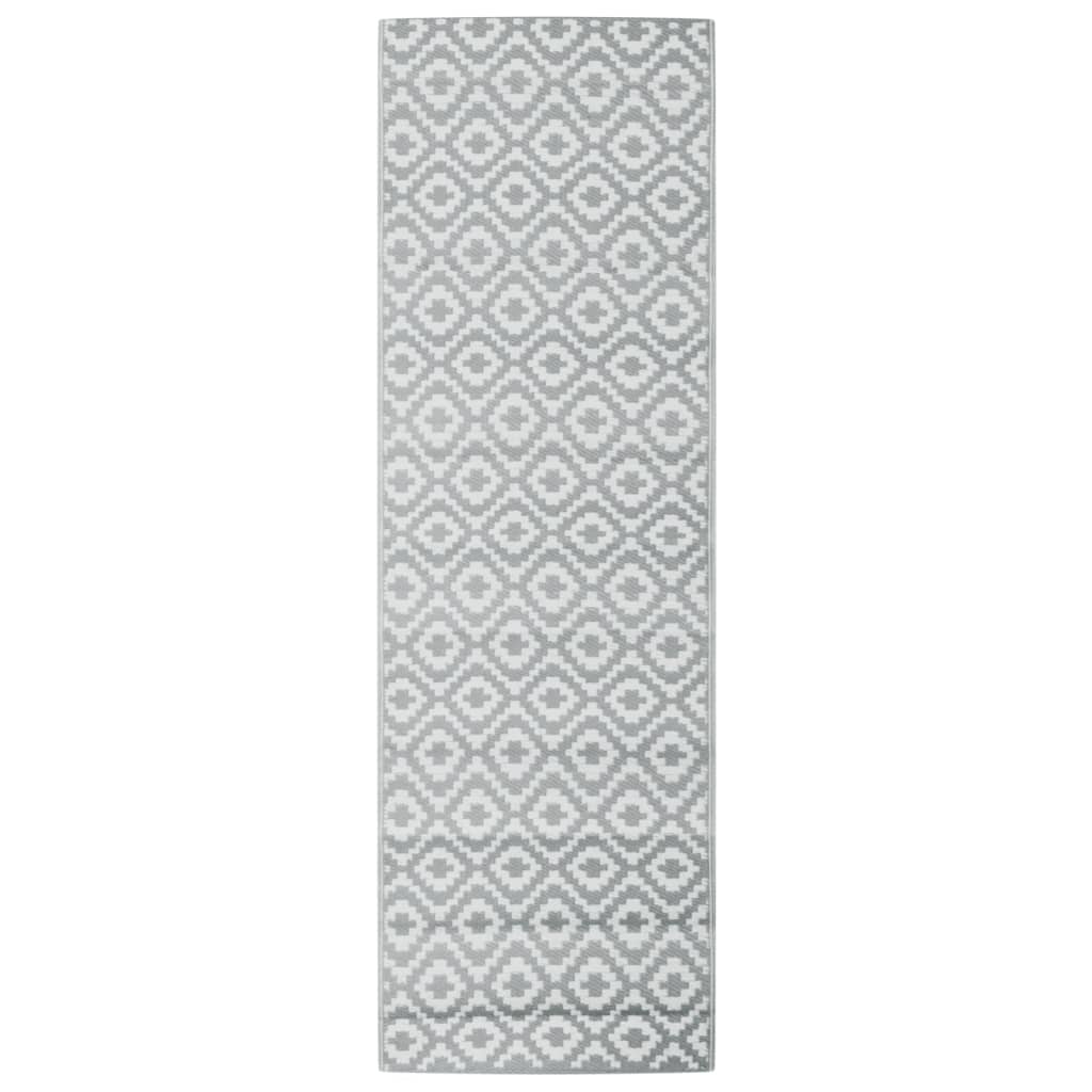 Tappeto da esterno Vidaxx Arakil 80x250 cm pp grigio
