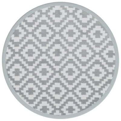 Vidaxl Fuera de la alfombra exterior Ø 160 cm gris polipropeno