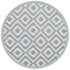 Vidaxl fuori tappeto Ø 200 cm in polipropene grigio