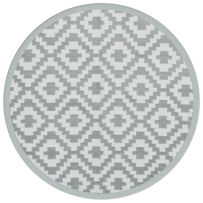 Vidaxl afuera de la alfombra Ø 200 cm gris polipropeno