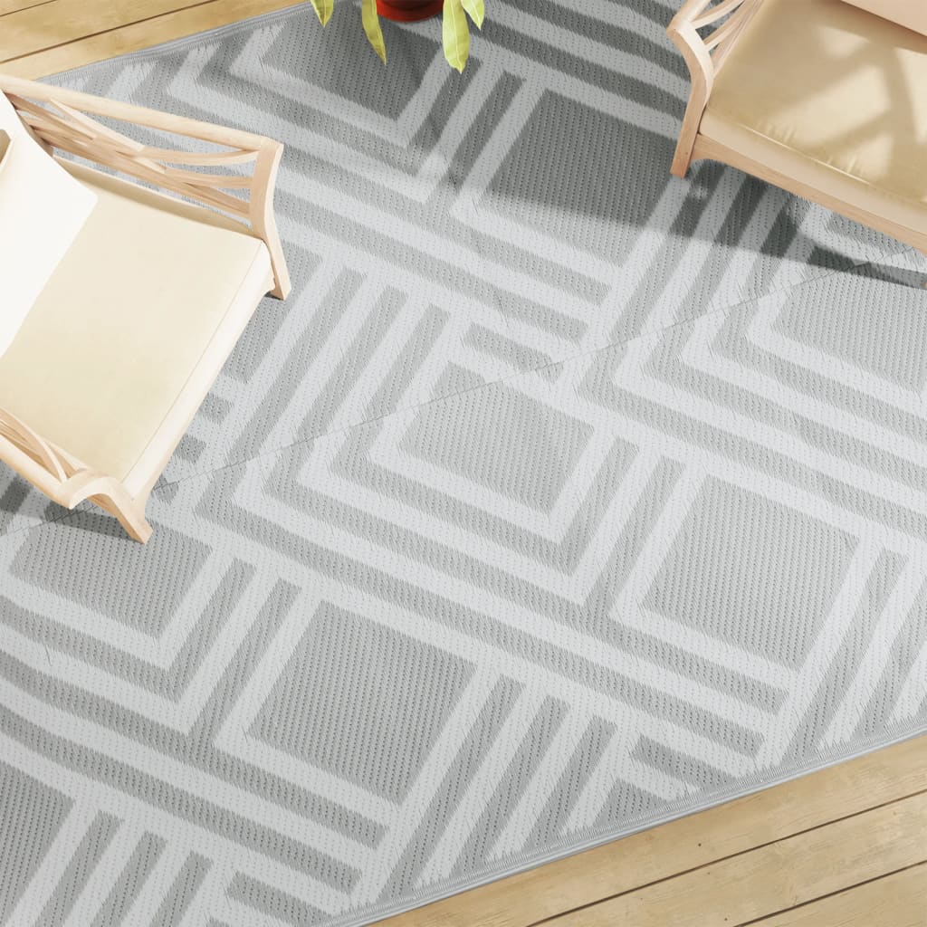 Vidaxl tappeto all'aperto 190x290 cm pp grigio