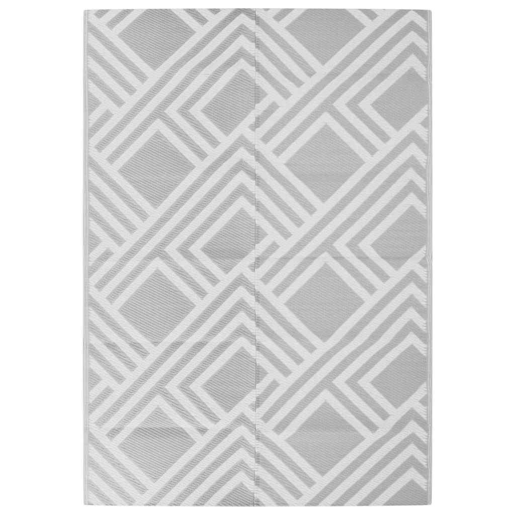 Vidaxl Outside Rug 140x200 cm Polypropene Gray