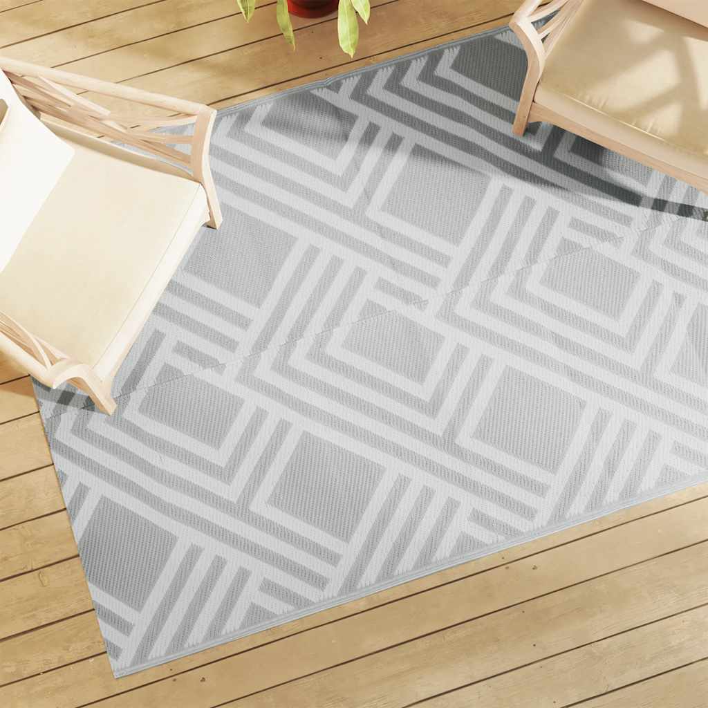 Vidaxl Outside Rug 140x200 cm Polypropene Gray