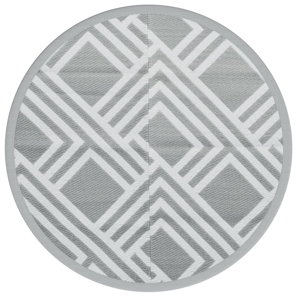 Vidaxl afuera de la alfombra Ø 200 cm gris polipropeno