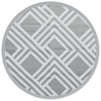 Vidaxl afuera de la alfombra Ø 200 cm gris polipropeno