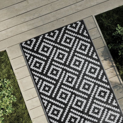 Tappeto da esterno Vidaxx Arakil 80x150 cm pp bianco e nero