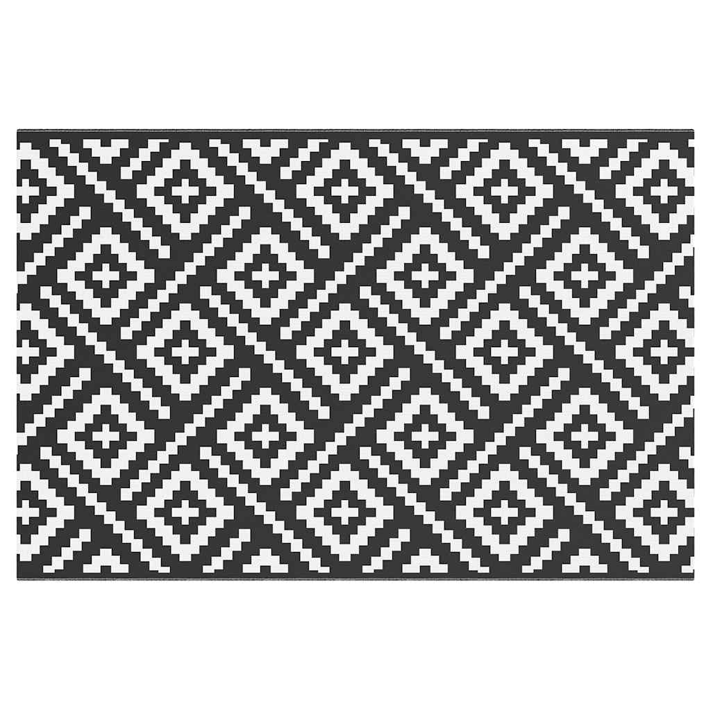 Tappeto da esterno Vidaxx Arakil 120x180 cm pp bianco e nero