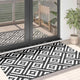 Tappeto da esterno Vidaxx Arakil 120x180 cm pp bianco e nero