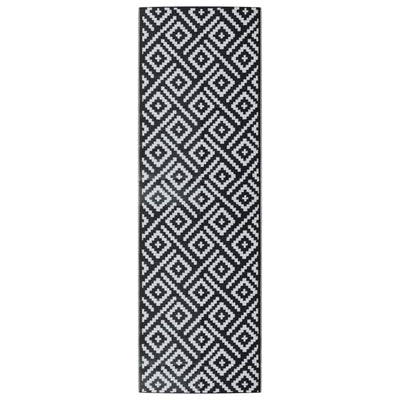 Tappeto da esterno Vidaxx Arakil 80x250 cm in polipropilene bianco e nero