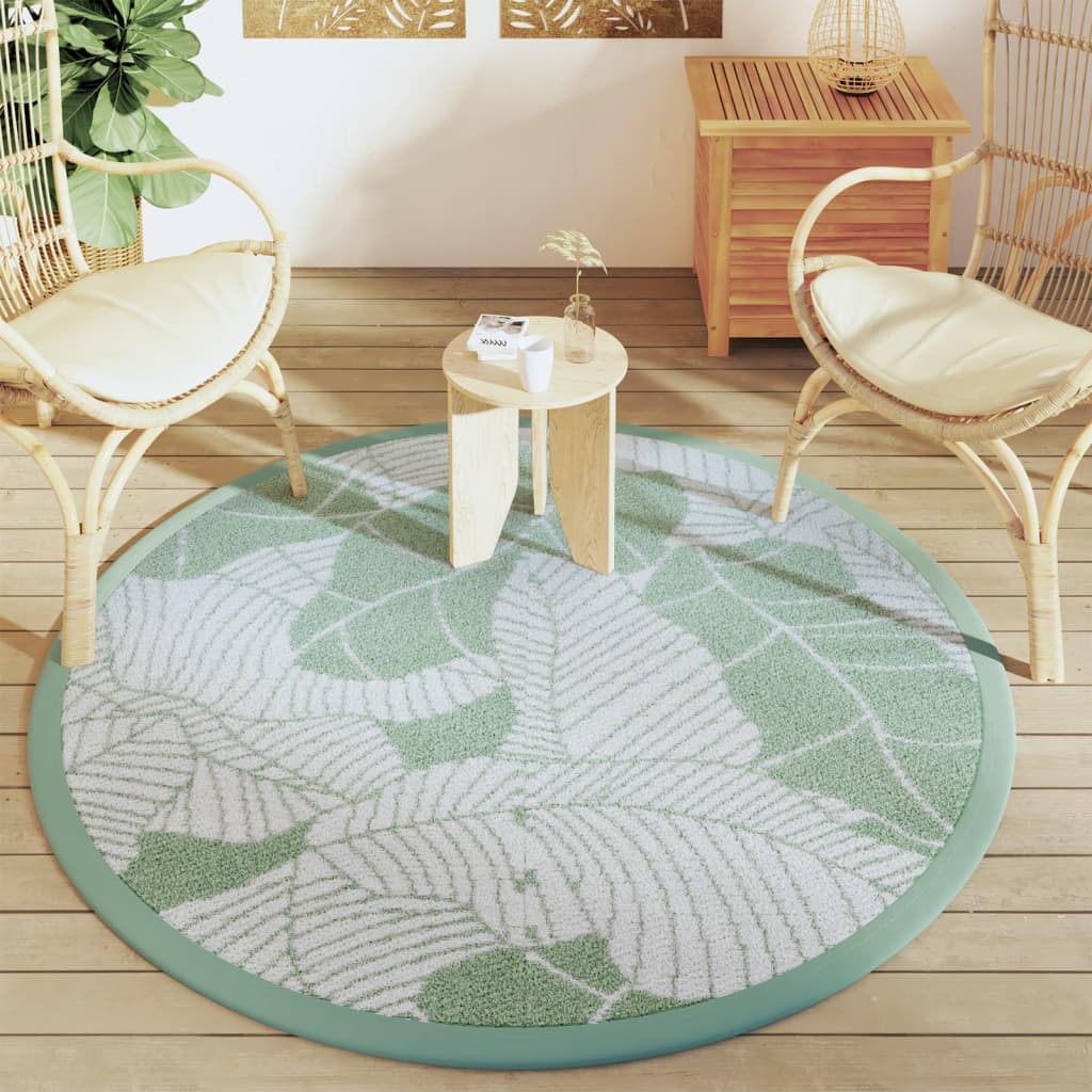 Vidaxl esterno tappeto Ø 160 cm in polipropene verde