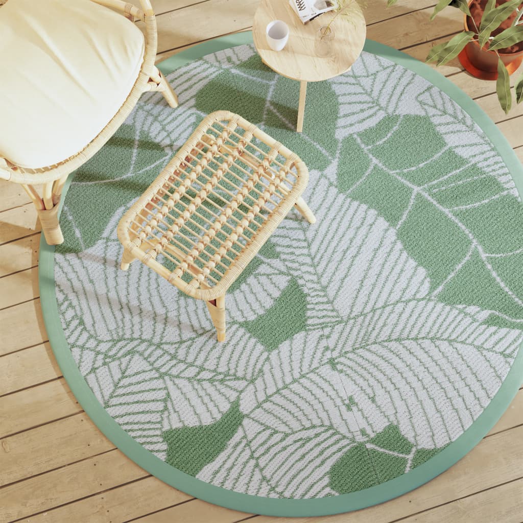 Vidaxl esterno tappeto Ø 160 cm in polipropene verde